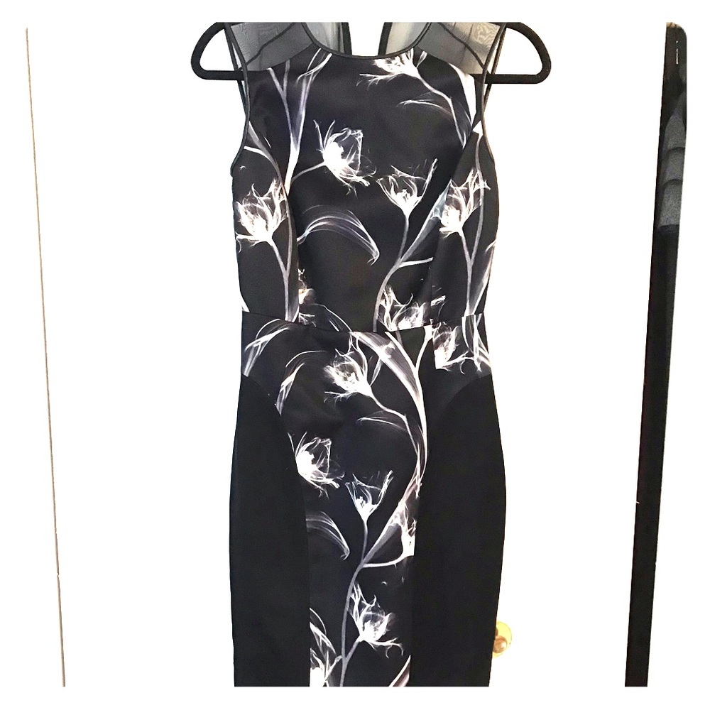 Jason Wu silk black and white cocktail dress